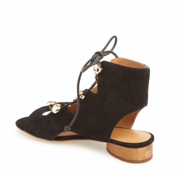 Black Rebecca Minkoff Kyla Ghillie Sandal NEW - Picture 4 of 6